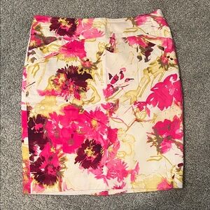 Charter Club Floral Pencil Skirt - Pink, Cream, and Gold